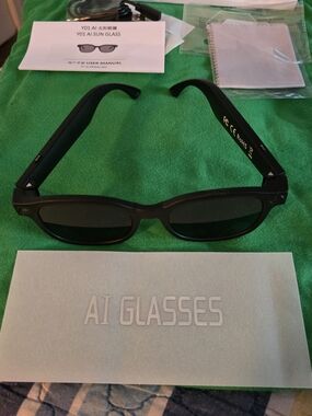 Source Unknown Black AI Glasses Sunglasses
